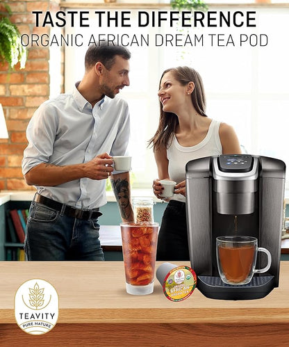 Organic Rooibos Tea Pods with Vanilla & Orange - Naturally Decaf Tea - African Dream by Teavity (12 Tea Pods)