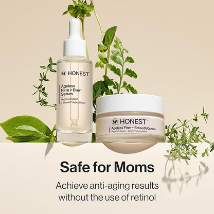 Honest Beauty Ageless Firm and Even Serum | Powered by Vegan Collagen and Elastin Polypeptides | Firmer-Looking Skin and Even Tone | Fragrance Free, EWG Verified, Vegan, Cruelty-Free | 1 fl oz