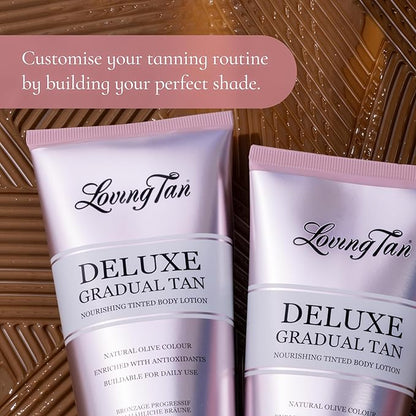 Loving Tan Deluxe Gradual Tan Lotion, Medium- Natural Looking Self Tanner, Professional Strength Sunless Tanner, 7+ Self Tanning Applications per Bottle-Cruelty Free, Naturally Derived DHA-5.07 Fl Oz