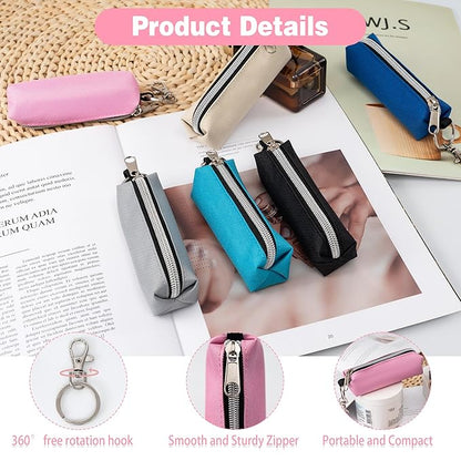 Chapstick Holder 6 Pcs Lip Balm Sleeve Pouch Portable Lipstick Holder Bag Clip-on Makeup Travel Accessories Great Stuffers Gift for Women