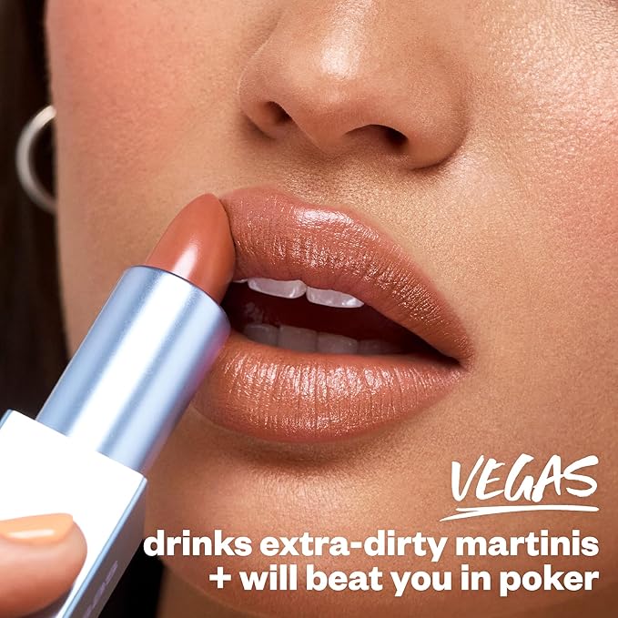 Kosas Weightless Lip Color Nourishing Satin Lipstick - High Impact Lip Color with Clean Formula - Comfy Feel & Soft Finish - Vegas