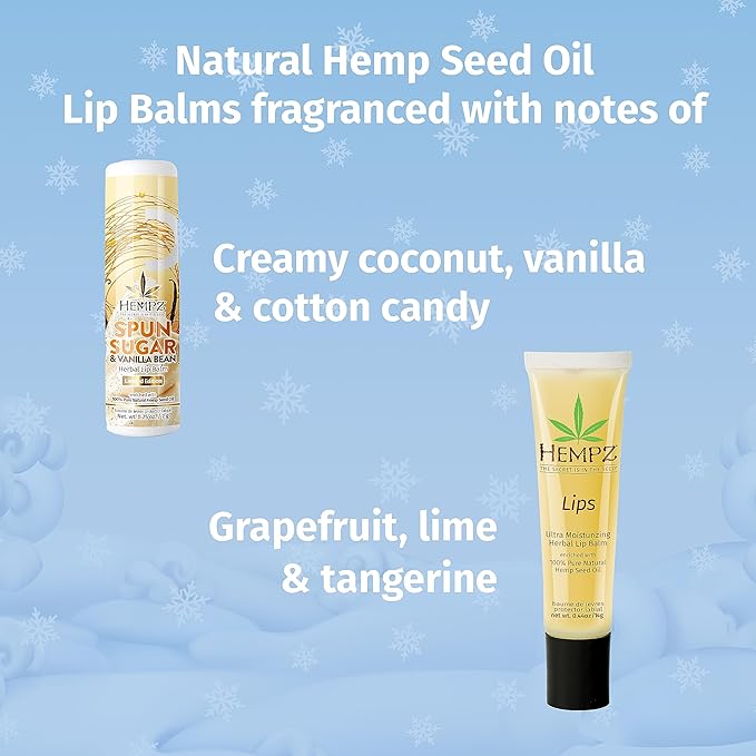 Hempz Holiday Lip Balm Trio Gift Vanilla