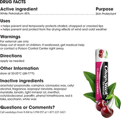 ChapStick Classic Cherry Lip Balm Tubes