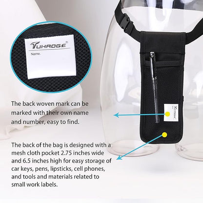 Massage Bottle Bag Massage Oil Holster Lotion Holster Massage Therapist Massage Oil Holster Massage Lotion (TH-XJ1kd-Black)