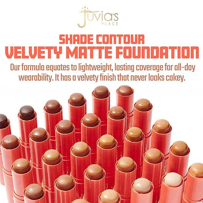 Juvia's Place Shade Stick Foundation, Concealer, Contour, Dominica, Stick 34 oz