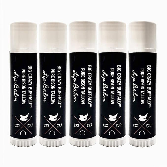Pure Bison Tallow Lip Balm, Unscented, Lips