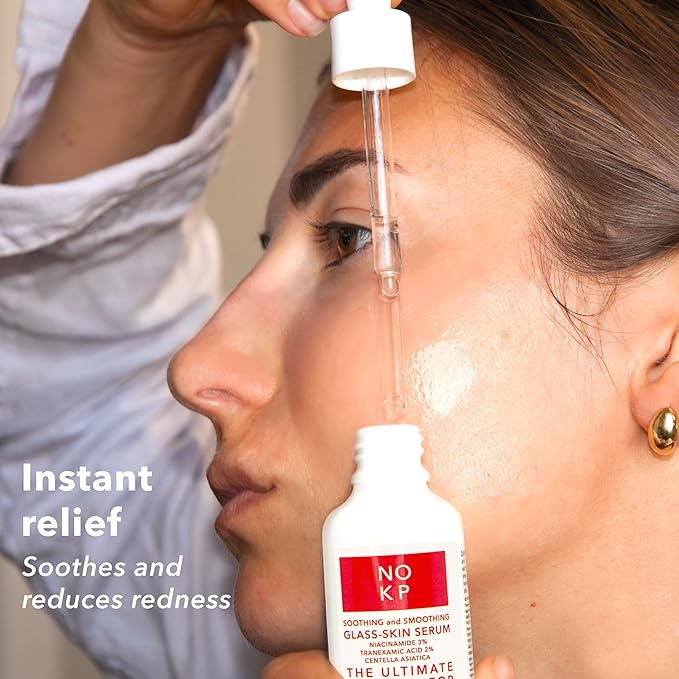 Glass skin anti-redness soothing and smoothing serum for glowy skin, Calming Serum for Face and Body, Relieves skin redness and Rosacea with Centella Asiatica (Tiger grass), aloe, panthenol