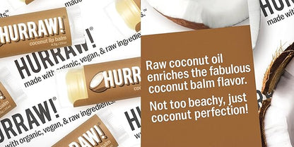 Hurraw! Coconut Lip Balm, 2 Pack: Palm