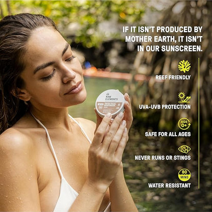 Raw Element Ultra-Moisturizing Tinted Face Cream, Non Toxic Mineral Face Sunscreen, Daily Tinted Moisturizer, Non-Nano Zinc Oxide, Reef Friendly, All Ages, SPF 30, 1.8 oz, Island, Pack of 1