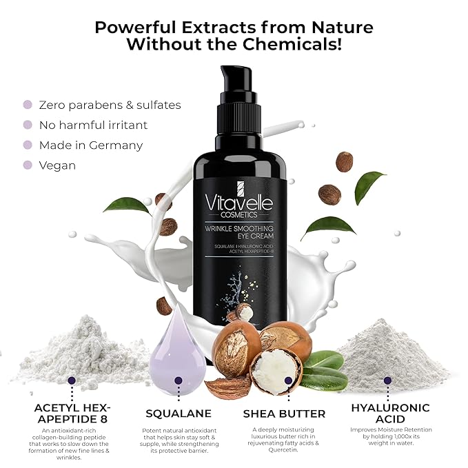 Eye Cream for Wrinkles - Eye Cream for Dark Circles and Puffiness and Wrinkle, Best Under Eye Cream for Wrinkles and Under Eye Wrinkle Repair, Anti Aging Skin Tightening Cream