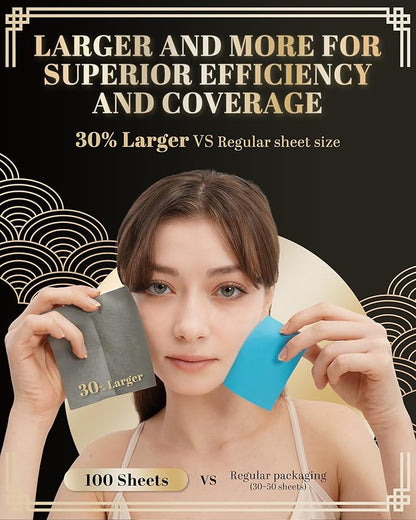 [KPOP Beauty] Makeup Friendly Oil Blotting Paper - in.arge Sheets) 100 L