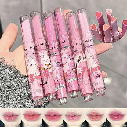 6 Colors Cute Jelly Lipstick Set, Shine Hydrating Hydrating