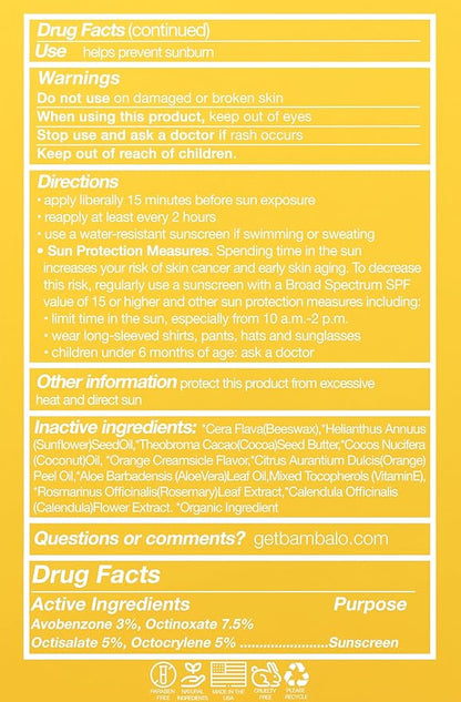 4-Pack Orange SPF 15 Lip Balm Moisturizing,