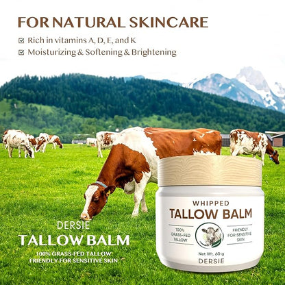 Whipped Beef Tallow Balm for Skin: 2.12 OZ