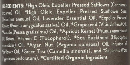 Soothing Touch Ayurveda Organic Bath, Body & Massage Oil, Calming Lavender, 4 Oz