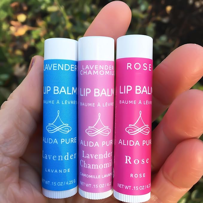 Floral Lip Balm Collection, Vegan Lip Lips,
