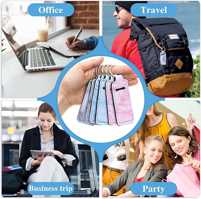 Prasacco 6 Pieces Chapstick Holder Keychain, Colorful Lipstick Safeguard