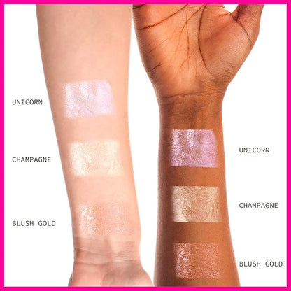 Ruby Kisses Radiant Drops, Shimmer Liquid Highlighter Makeup, Skin (CHAMPANGE)