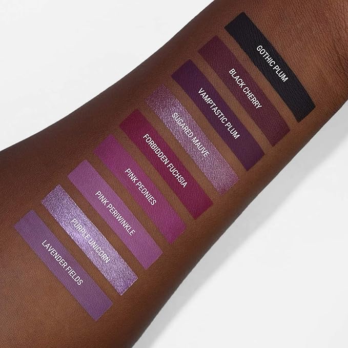 Aromi Black Plum Matte Liquid Lipstick, Dark Midnight Lip Color, Vegan and Cruelty-free, Long-lasting and Opaque Lipstick (Gothic Plum)