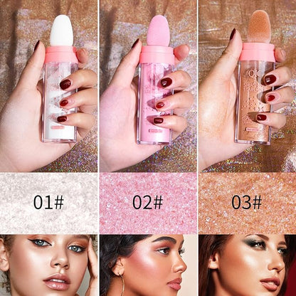 3 Colors Polvo De Hadas Highlighter Powder Stick Body Glow