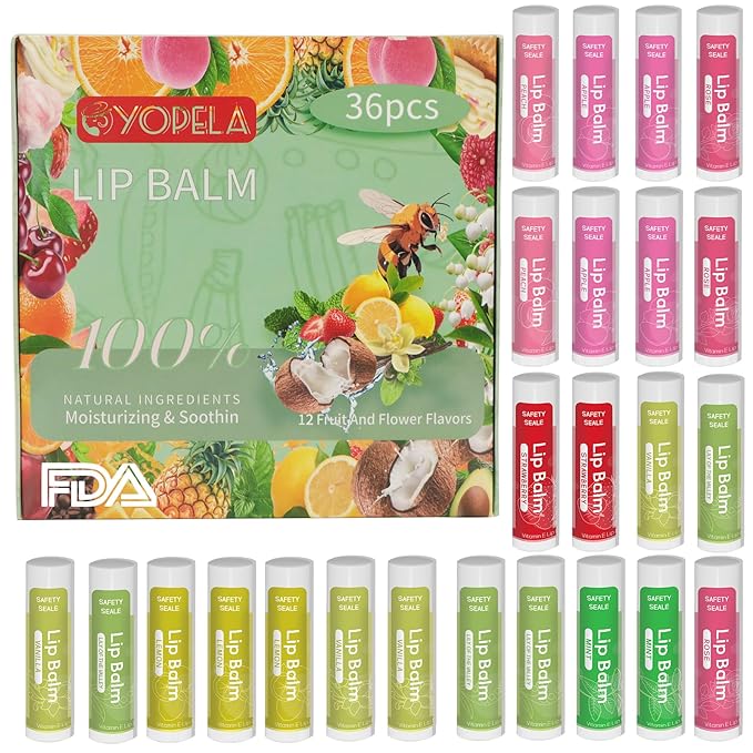 36 Pack Natural Lip Balm Bulk