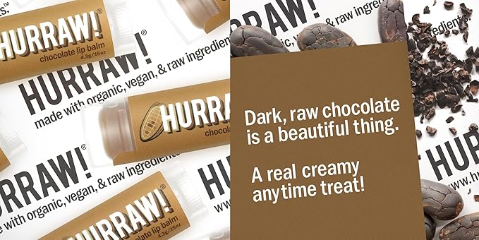 Hurraw! Chocolate Lip Balm, 2 Pack: Palm