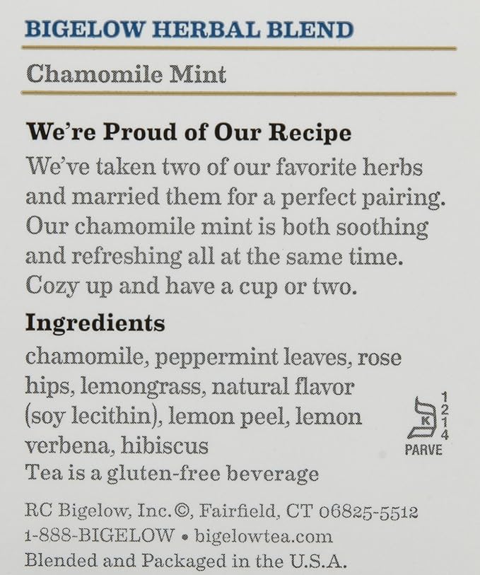 Bigelow Tea, Chamomile Mint, 20bags, 1.09oz