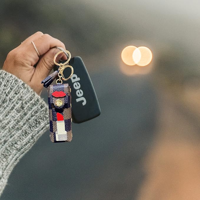 Lip Balm Holder Keychain for Women