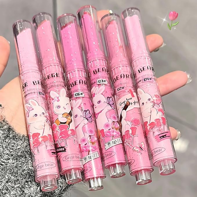 3 Colors Jelly Lipstick, Tinted Lip Gloss Heart Gloss