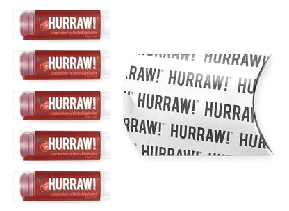 Hurraw! Black Cherry Tinted Lip Balm, Palm