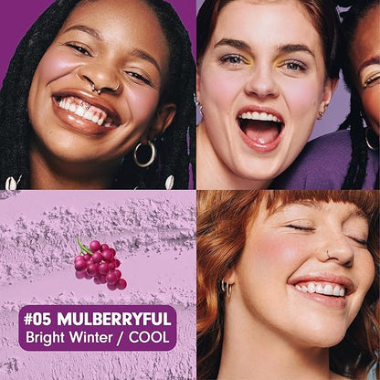 Cheerful Blusher | Lavender Purple Blush for Cheeks (05 Mulberryful) 14 Oz