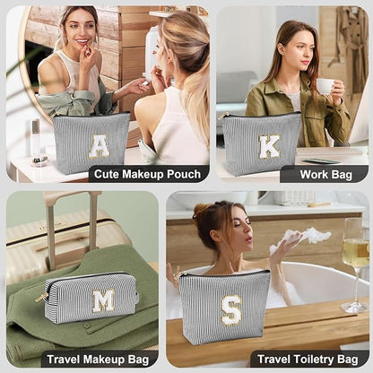 Yoolife initial makeup bag for