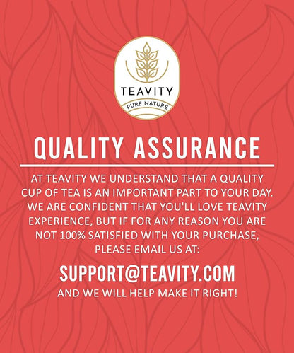 Organic Raspberry Apple Black Tea Pods for Keurig - Naturally Caffeinated Fruit Tea by Teavity (24 Tea Pods)