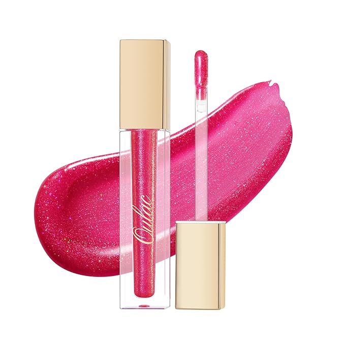 Oulac Hydrating Lip Gloss with Mirror Finish Moisturizing & Reduce Fine Lines Lip Oil Refuse Chapped Lips Non Sticky Lip Gloss for Girls Women, 4.5ml/0.15fl.oz, Cherry Sexy(C13)