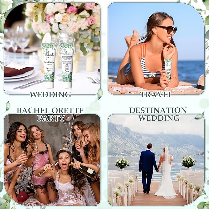 36 Pcs Sunscreen for Wedding Favors SPF 30 Wedding Mini Sunscreen Lotion 1 oz Travel Sunscreen Bulk Bridal Shower Favors Gifts for Destination Wedding Guest Gifts Party Supplies