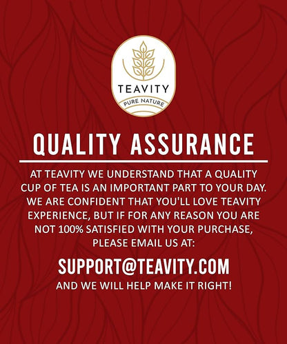 Organic Hibiscus Sabdariffa Tea Organic Naturally Decaf Tea Pods for Keurig by Teavity (24 Tea Pods)