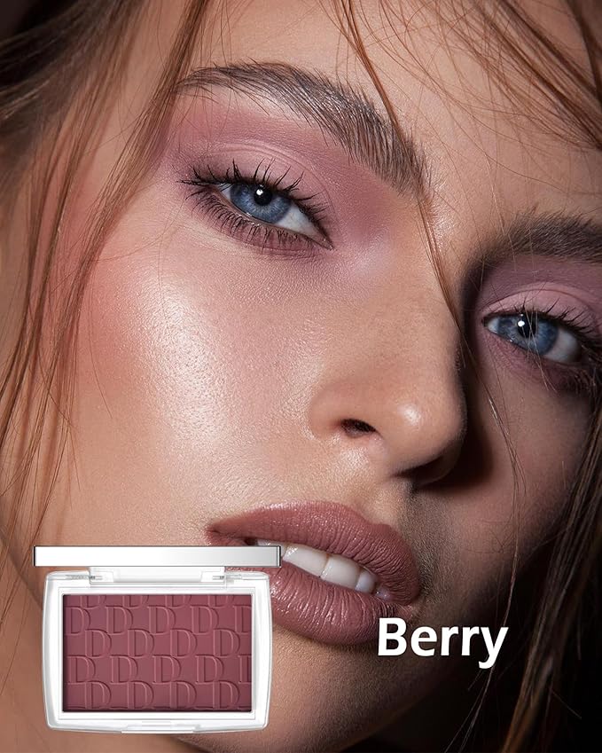 Powder Blush Palette, Matte Powder Makeup Blush for Enhancing -#Berry