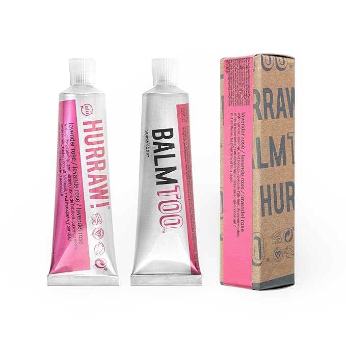 Hurraw! Balmtoo Squeezable Balm, Lavender Rose: