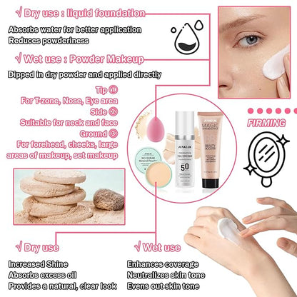 Color Changing Foundation Set,Full Coverage Foundation Liquid Foundation