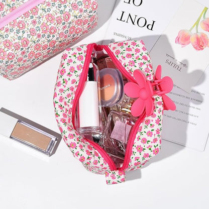 Soidram pink makeup bag floral