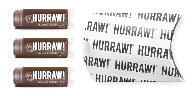 Hurraw! Hazelnut Tinted Lip Balm, 3 Palm