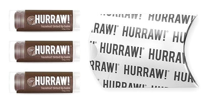 Hurraw! Hazelnut Tinted Lip Balm, 3 Palm