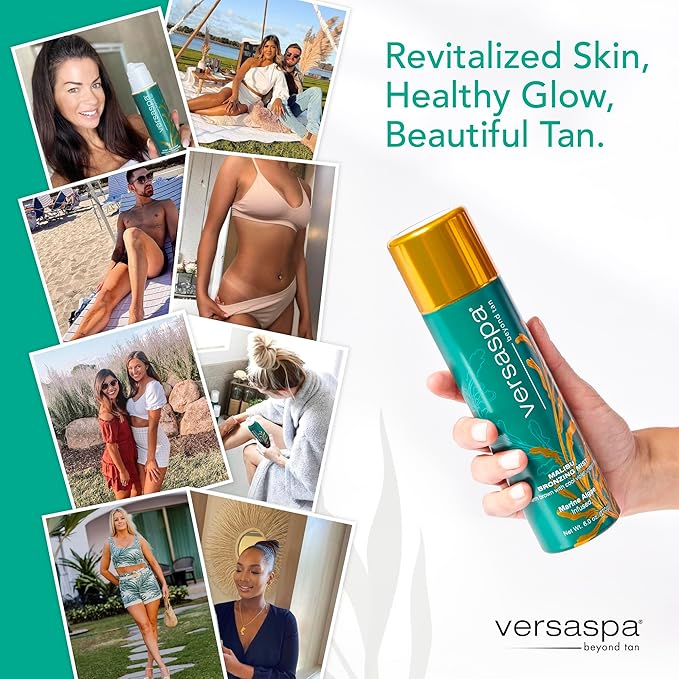 MALIBU Bronzing Mist Sunless Self Tanner with Warm Brown and Cool Violet Undertones for Body and Face, 6 Ounces