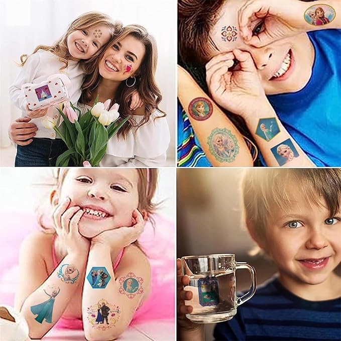 40pcs Temporary Frozen Tattoos for Girls and Kids, Reward Gifts.