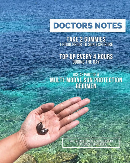 Inner Glow Sol Defense Gummies - Dermatologist and Plastic Surgeon developed to fight photoaging, Polypodium Leucotomos and Niacinamide