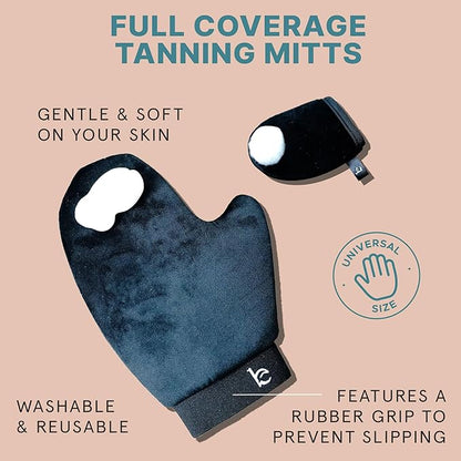 Tanning Lotion Self Tanner Kit - USA Made with Organic & Natural Ingredients, Self Tanning Lotion Face Tanner & Application Kit, Non Toxic Gradual Tan Lotion, Sunless Tanning Lotion for Women & Men