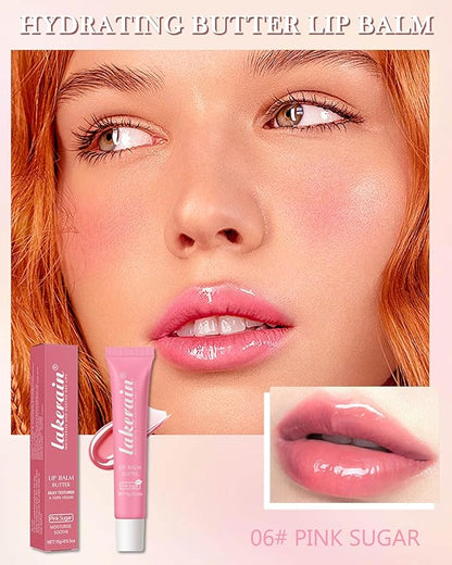 Lip Butter Balm Pink Sugar,Hydrating Tinted Gift