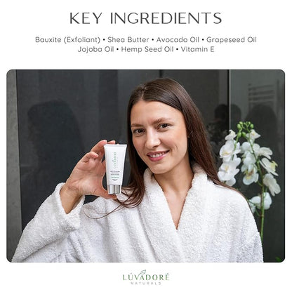 Microdermabrasion Facial Scrub – Skin Polishing Exfoliating Face Scrub – Gentle Face Exfoliator with Shea Butter, Vitamin E – Hydrating and Smoothing Formula for Wrinkles, Scars