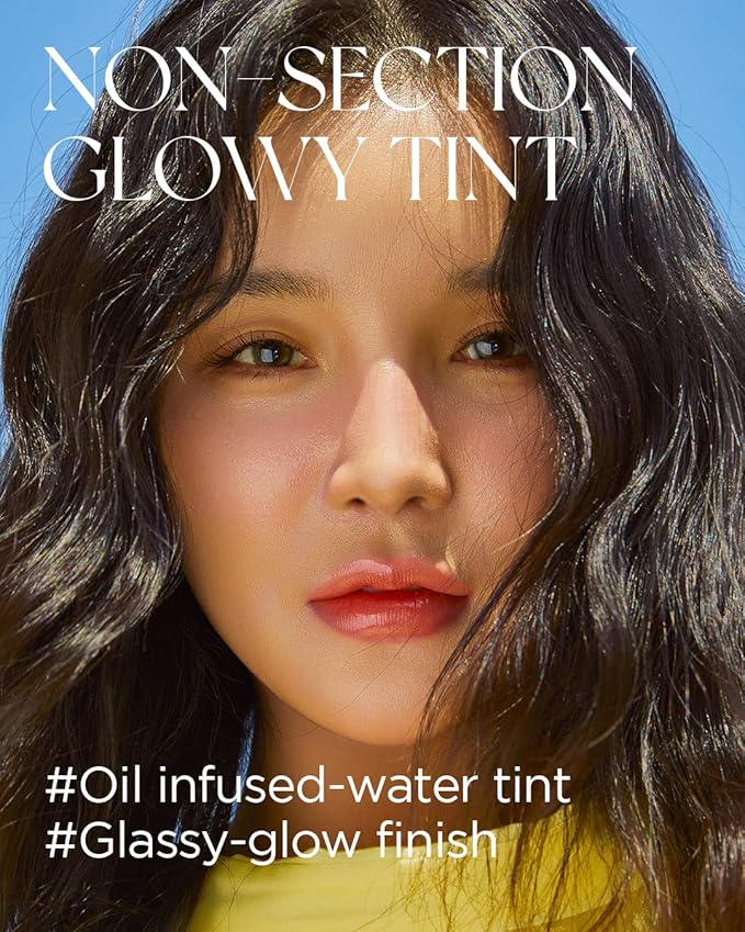 Non-Section Glowy Tint – 106 READY POSITION – Glass Lasting Transparent & Flexible Lip Makeup - Moisturizing Lip Stain for Glossy Finish – Buildable Lipstick for Fuller Looking Lip, 0.18 fl.oz.