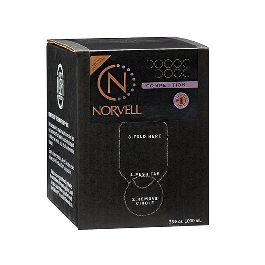 Norvell Premium Professional Sunless Tanning Spray Tan Solution - Competition Tan, 1 Liter Box